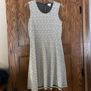 Black and white cocktail dress